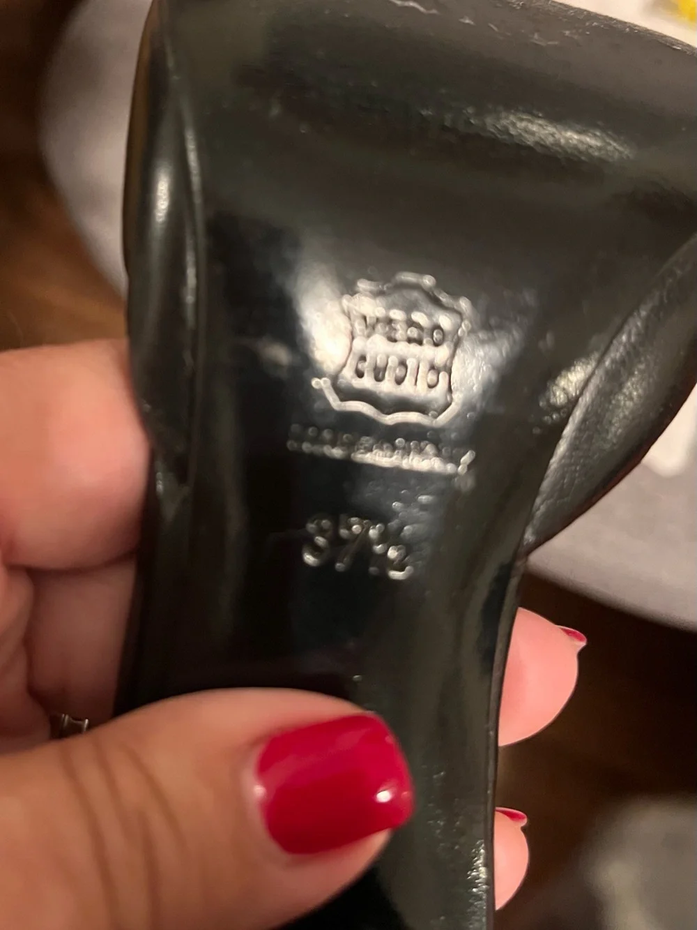 Pierre Hardy Black Leather D'Orsay Pumps with Red Insoles — Size 37.5